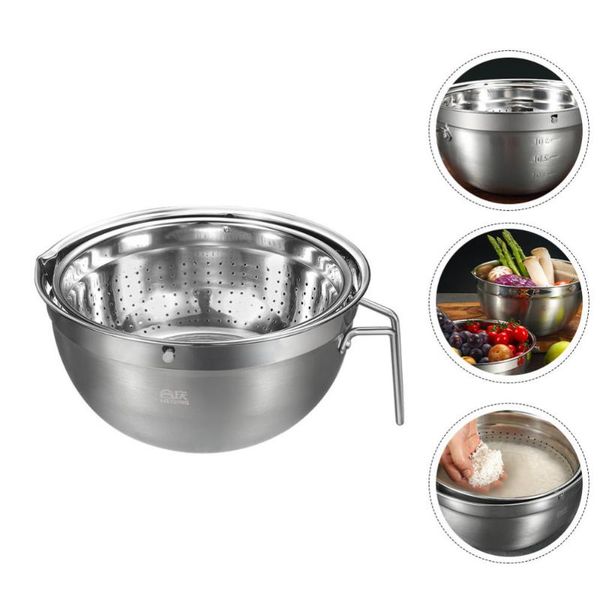 

laundry bags stainless steel draining storage basket washing (silver)