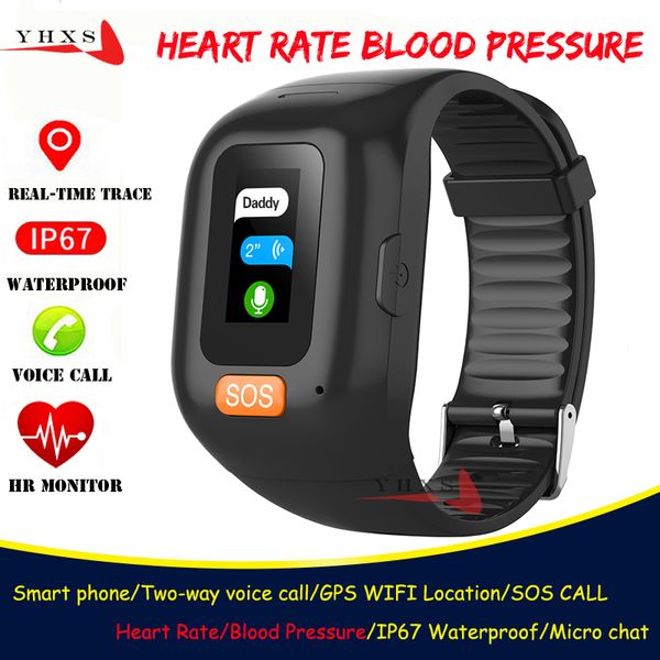 

smart gps location trace watch bracelet kid student elderly men care heart rate blood pressure monitor sos phone band smartwatch
