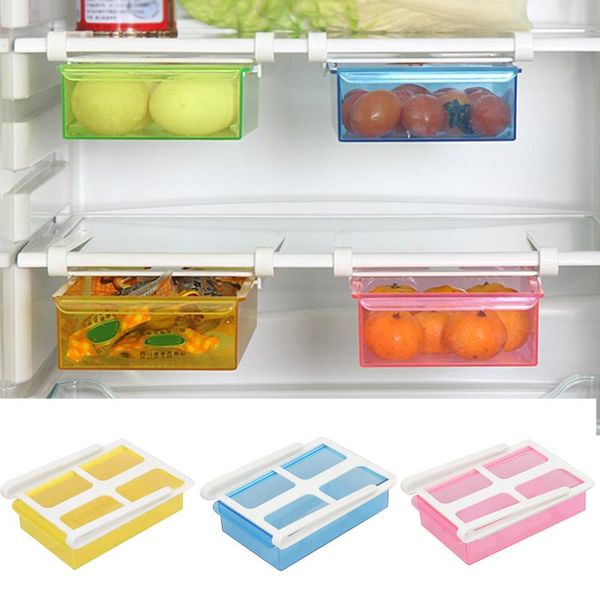 

slide fridge er organizer refrigerator storage tray with lid rack reusable shelf drawer organization cutlery lxy9 bottles & jars