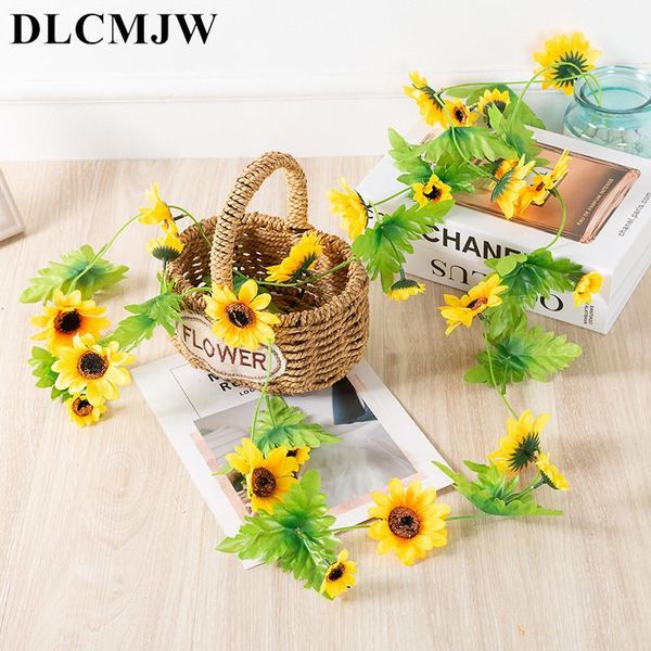 

artificial flowers silk sunflower vine 1pcs fake for wedding party home garden office decorative & wreaths