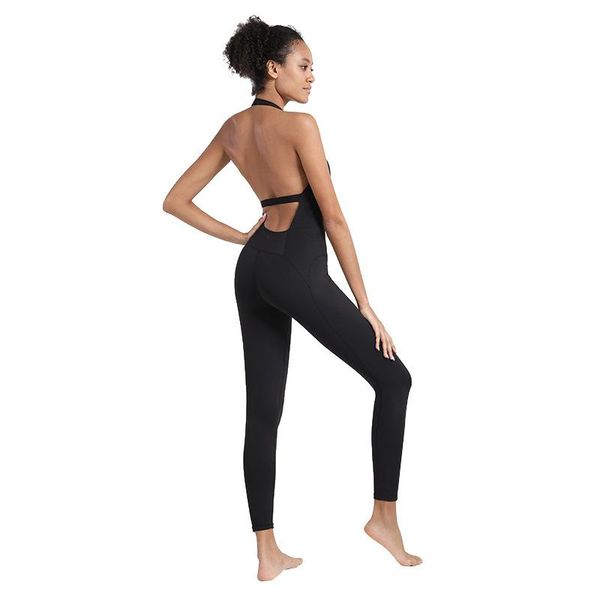 

sben yoga pants one-piece bodysuit sports suit female dance women's leggings, Black