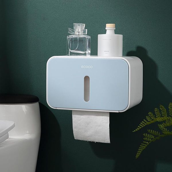 

toilet paper holders nail-waterproof wall-mounted bathroom roll box sanitary household storage accessories