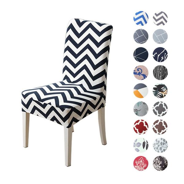 

chair covers stripe printed cover for home kitchen wedding dining room modern simplicity elasticity four seasons universal