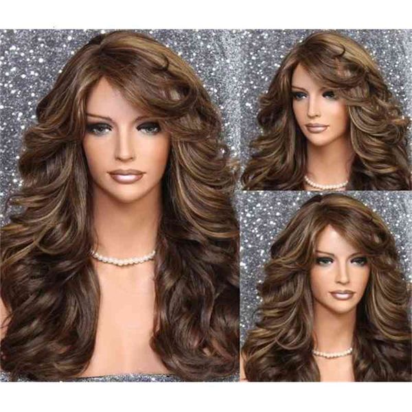

small women's chemical fiber curly wig, Black;brown