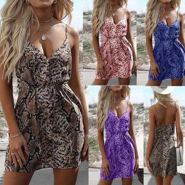 

women's printed sleeveless suspender tight dress, Black;pink