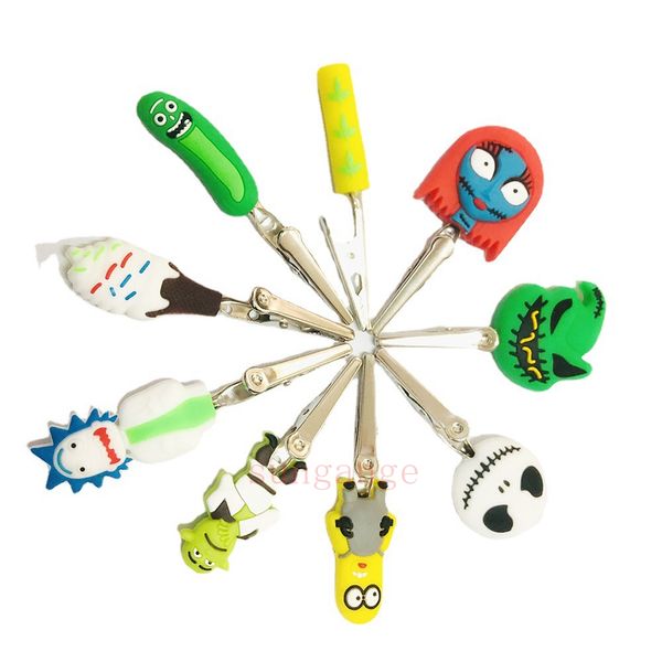 Silicone Tobacco Stick Roach Clip cigarro Smoking Clips ATM titular do cartão de crédito sem corte Hand Rack Cones pinças para unhas