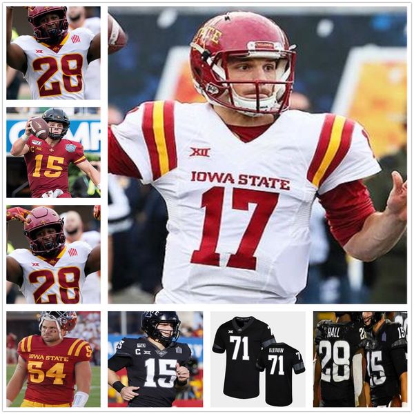

custom iowa state cyclones jersey football college jaquan bailey landen akers latrell bankston chase allen mens women youth 15 brock purdy, Black