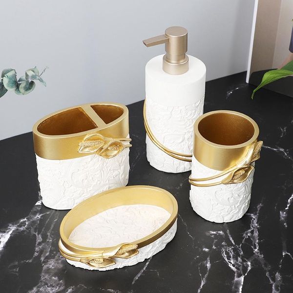 

4pcs resin bathroom accessories set,toothbrush holder set, contain toothbrush cup, soap dish,soap dispenser,tumbler liquid dispenser