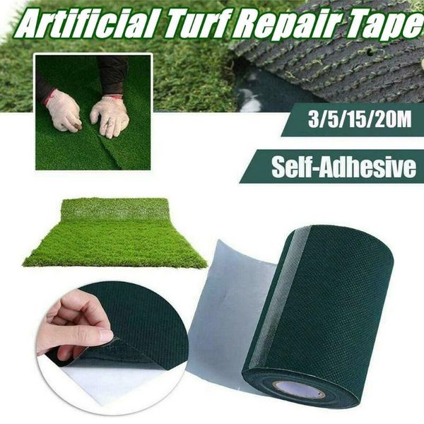 

decorative flowers & wreaths 3/5/15/20m artificial grass sod tape waterproof and durable self adhesive joining lawn seaming