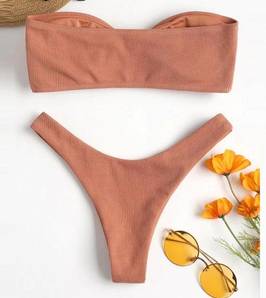 

women's swimwear bikini high waisted tummy control two piece swimsuit 2021 girl beach bathing suit woman fahsion spain, White;black