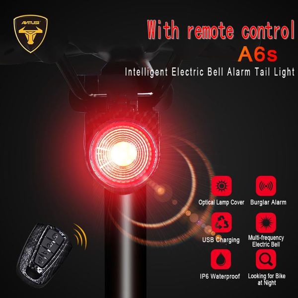 

bike lights antusi remote control tail light usb rechargeable smart led waterproof bicycle rear cycling safety warning lumen lamp