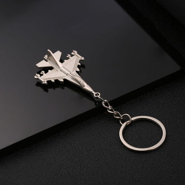 

keychains aircraft key chain car creative ring men's and women's aviation business gift, Silver