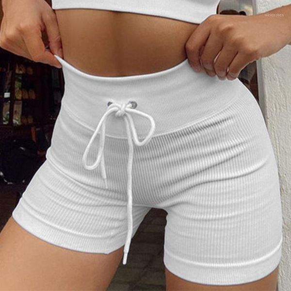 

yoga outfit ribbed sport shorts women seamless gym short push up slim workout drawstring high waist exercise fitness