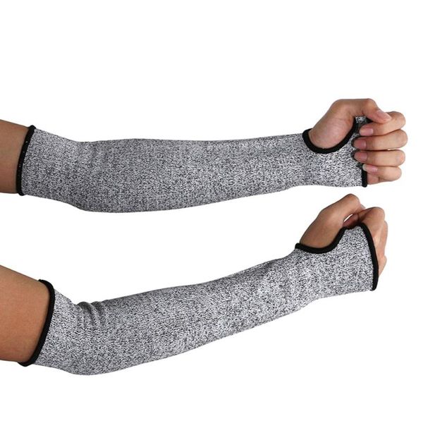 

pcs outdoor work safety arm guard sleeve anti-cutting protective cut-resistant sm elbow & knee pads, Black;gray