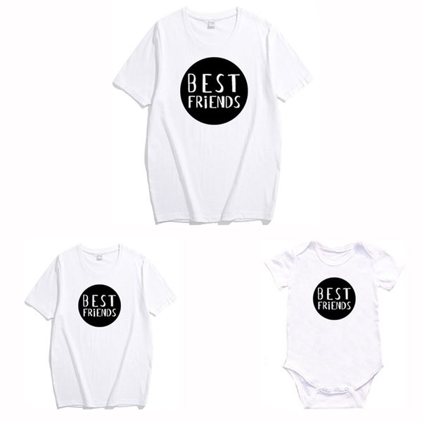 

look t shirt fashion matching family outfits kids mother daughter father boy baby clothes mommy and me 210417, Blue