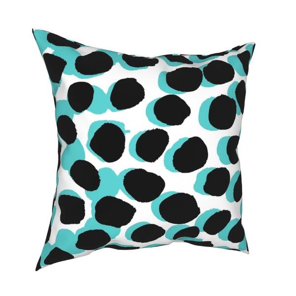 

malea print spots dots pattern pillowcase home decor black and white simple cushion cover throw pillow for living room polyester cushion/dec