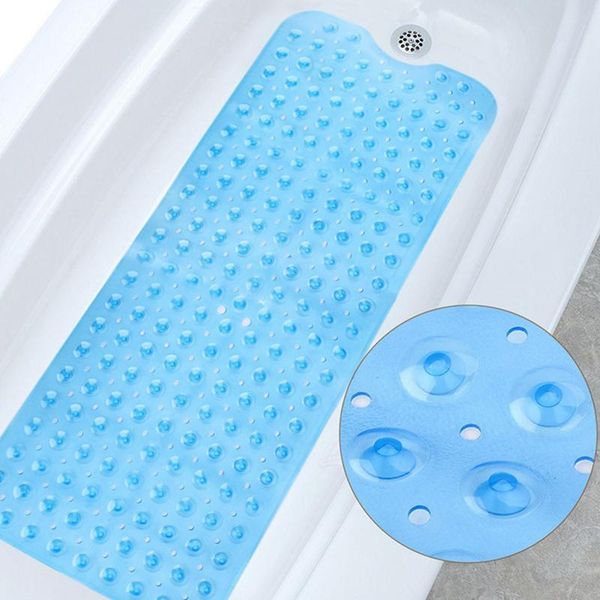 

long pvc bath mat massage bathroom rugs safety anti slip shower bathtub suction cup floor foot pad 40x100cm mats