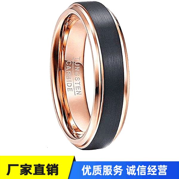 

two color steel men's tsh365t2 couple u-shaped engagement tungsten gold ring hand jewelry, Silver