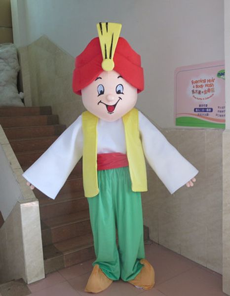 

mascot costumes aladdin mascot boy cartoon character costume mascotte carnival costume fancy party apparel, Red;yellow
