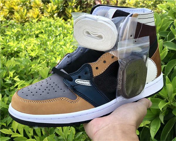 

travis scotts x jumpman i basketball shoes mens j1 black white brown designer sports sneakers size us7-12