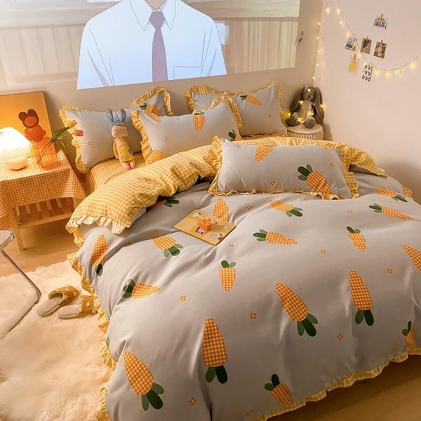

bedding sets cotton 4-piece set student dormitory bed 3-piece quilt cover  for girl