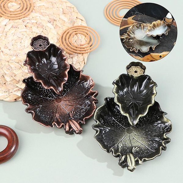 

fragrance lamps leaf tower incense ceramic burner holder backflow censer creative smoke reflux stick