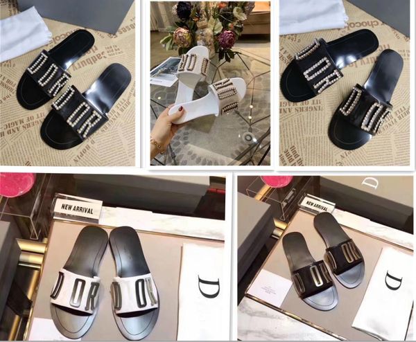 

summer slide shoes d luxurys fashion wide flat sandals slipper men and women flip flops 01 yw yw, Black