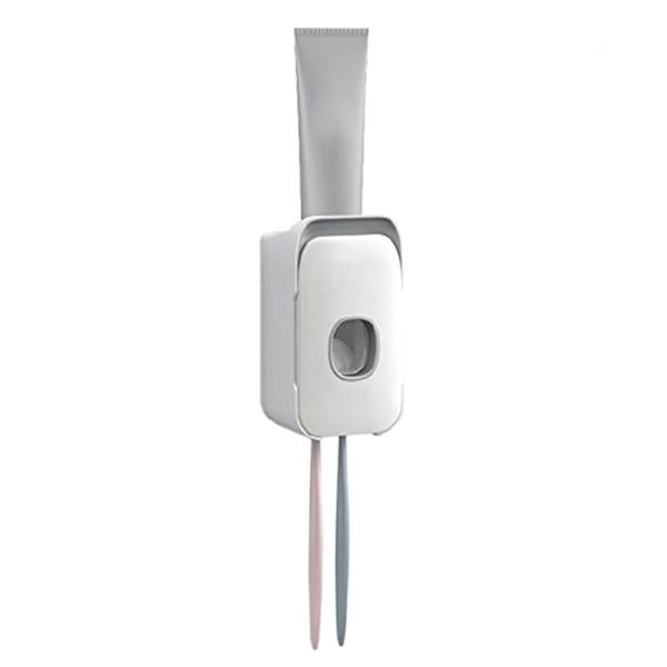 

2-in-1 automatic toothpaste dispenser toothbrush holder suction wall mounted hands squeezer yg holders