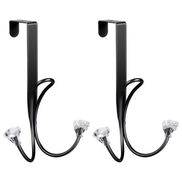 

hooks & rails 2pcs door clothes towel hanger hanging hook hat organizer with protective coating for coat closet doors