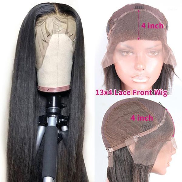 

lace front human hair wigs straight frontal remy with baby brazilian wig1, Black;brown