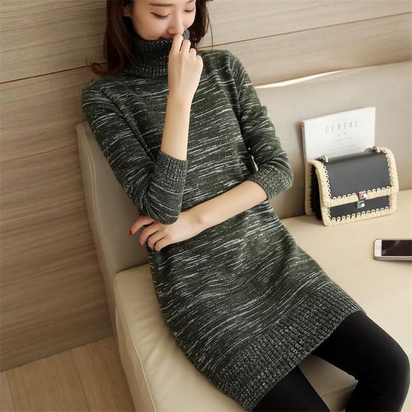

women's sweaters thick warm long turtleneck women 2021 knitted pullover female jumper tricot winter pull femme, White;black