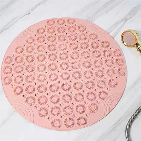 

bath mats pvc round bathroom non-slip mat household shower hydrophobic suction cup massage foot