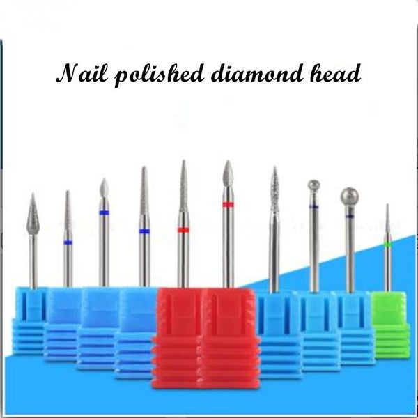 

nail art kits 10 models milling cutters for manicure pedicure drill bit foot cuticle clean tools not polished diamond head