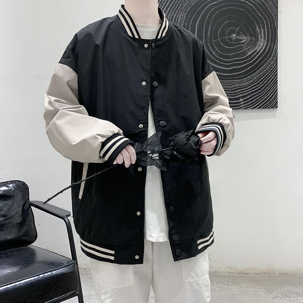 

men's tracksuits 2021 autumn winter men's loose casual bf baseball et korean trend harajuku top, Gray