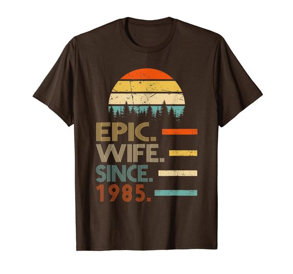 

Epic Wife Since 1985, 34th Wedding Anniversary Gift For Her T-Shirt, Mainly pictures