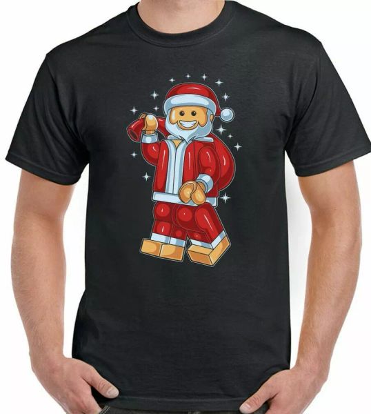 

lego santa t-shirt christmas mens funny xmas secret gift present idea, White;black