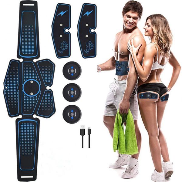 

waist abdominal muscle trainer rechargable stimulator electro stimulation body slimming massager fitness equipment training