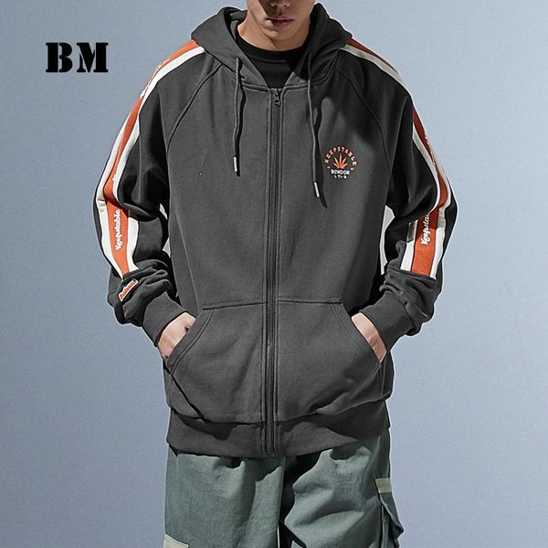 

men's hoodies & sweatshirts fashion patchwork striped streetwear hip hop hooded harajuku men's clothing casual t, Black