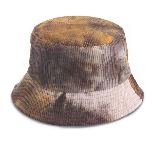 

wide brim hats kpop gradient color bucket hat multicolor corduroy caps harajuku style street couple for men women, Blue;gray