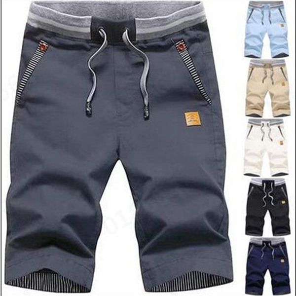 

men's shorts cotton linen casual capris, White;black