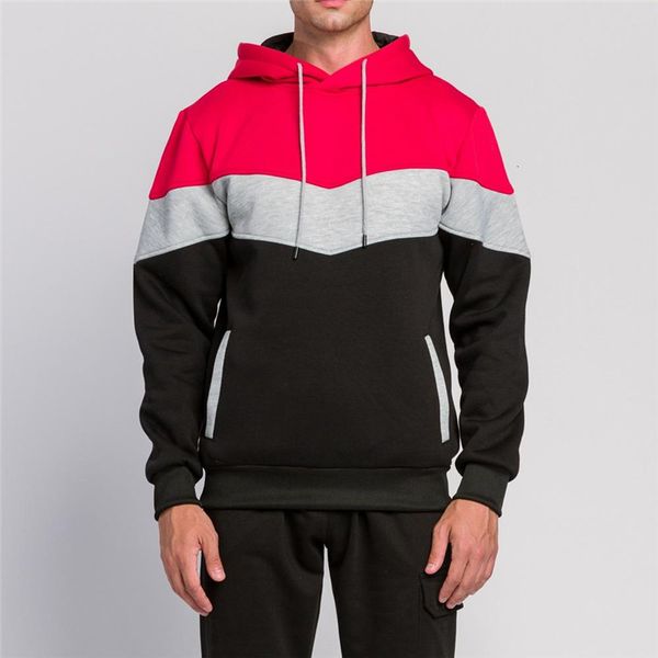 

men's hoodies & sweatshirts patchwork men women autumn winter style mens hooded streetwear pullover man fitness clothing 4xl nyya, Black