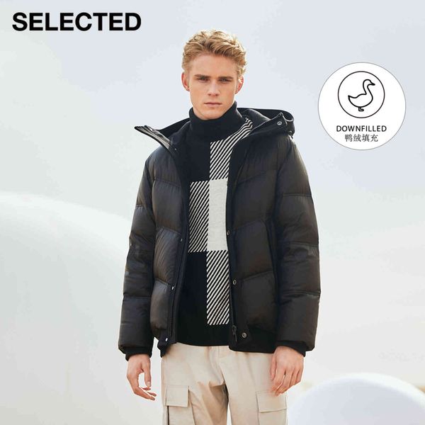 

selected new style men's fashion hooded down et s|420412036, Black;white