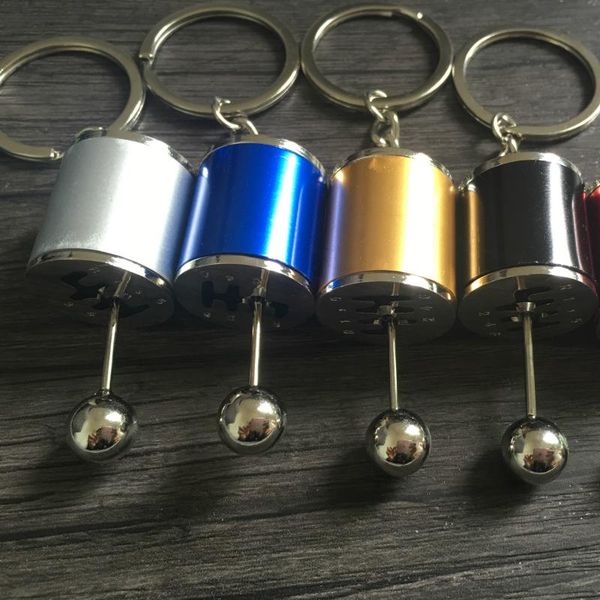 

keychains 1pcs car six speed removable transmission gear shift knob gearbox keychain keyring interior accessories key rings, Silver