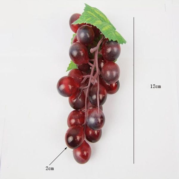 

3pcs artificial fruit grape lifelike fake fruits plant home party decor for any home, el, shop, office decorative flowers & wreaths
