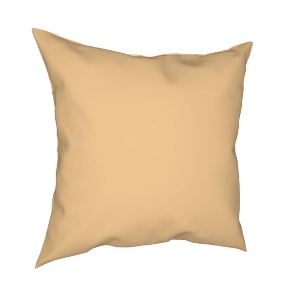 

pillow case plain solid yellow pale gold square pillowcase pattern zip decorative throw car cushion cover 18"
