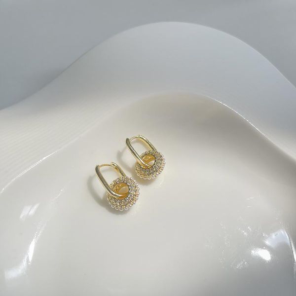 

hoop & huggie arrival zeojrlly earrings fashion trendy metal round women simple female korean elegant jewelry, Golden;silver