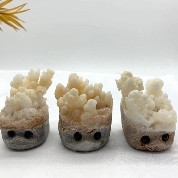 

decorative objects & figurines natural stalactite cluster quartz hedgehog ornaments hand carved stones purification gifts office decoration