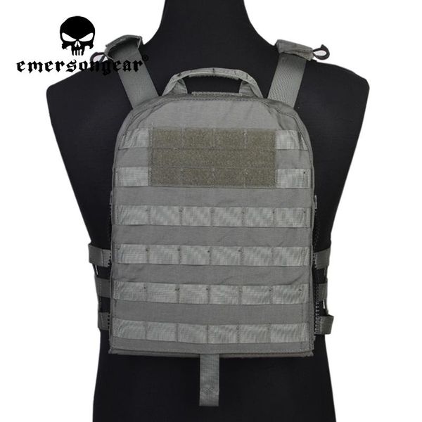 

emersongear lightweight quick release avs carrier vest molle loop & hoop for tactical hunting cs game jackets, Camo;black