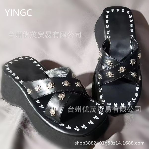 

luxury slippers slippers 2021 open toe sandals for women, Black