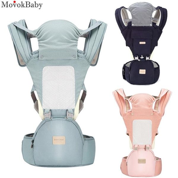 

baby carrier ergonomic backpack hip seat sling with fixing strap head hood for born to toddler accessories carriers, slings & backpacks